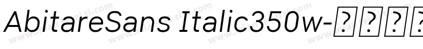 AbitareSans Italic350w字体转换